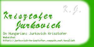 krisztofer jurkovich business card